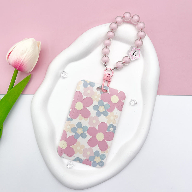 Wholesale Flower ID Card Holder Tag Bracelet Keychain